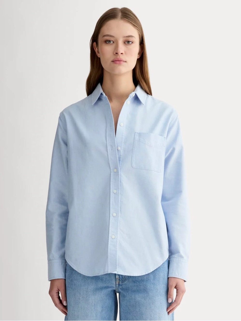 Everlane The Must-Have Relaxed Oxford Shirt Light Blue Size 2 NWOT